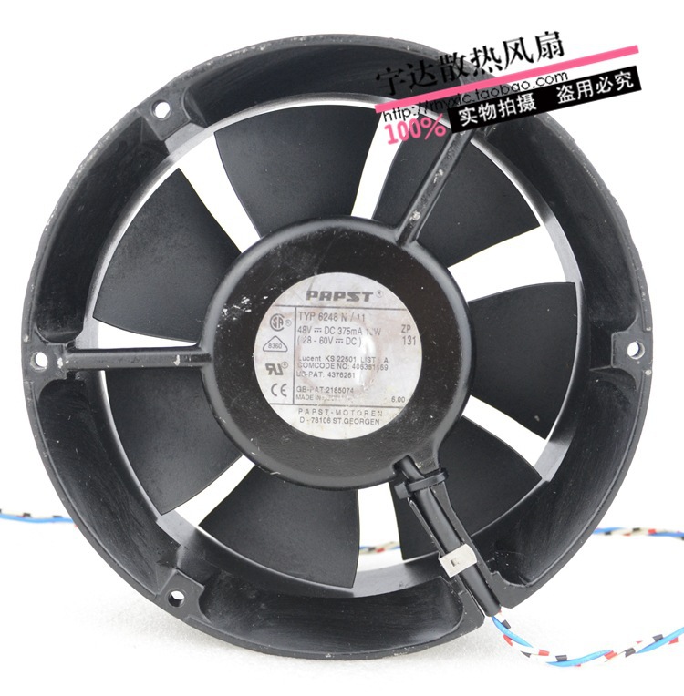 原装德国ebmpapat 17251 48V 18W型号TYP6248N/11 全圆散热风扇