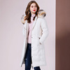 Down Jackets 2019 new pattern lady Down Jackets thickening winter Easy keep warm Mid length version Hair collar Hooded coat