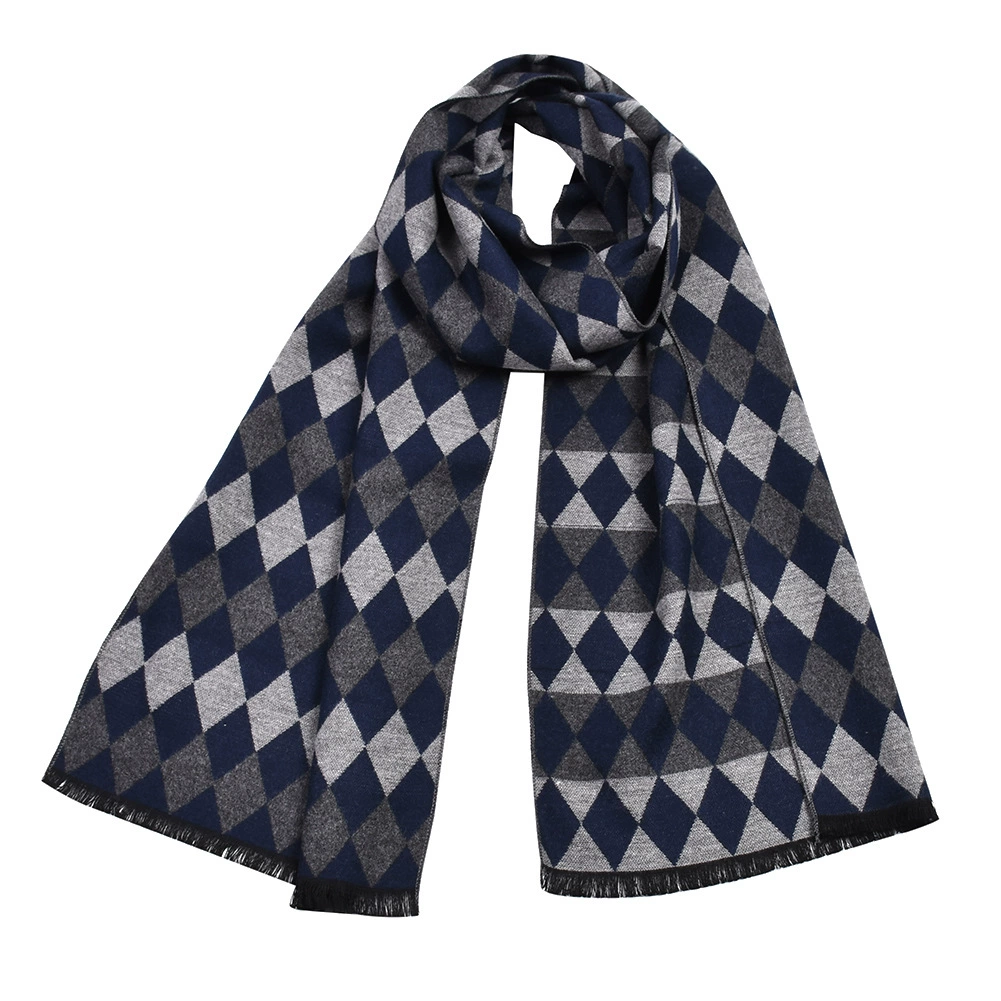 Cashmere, men's demi-season knitted keep warm scarf, 2019, European style, wholesale