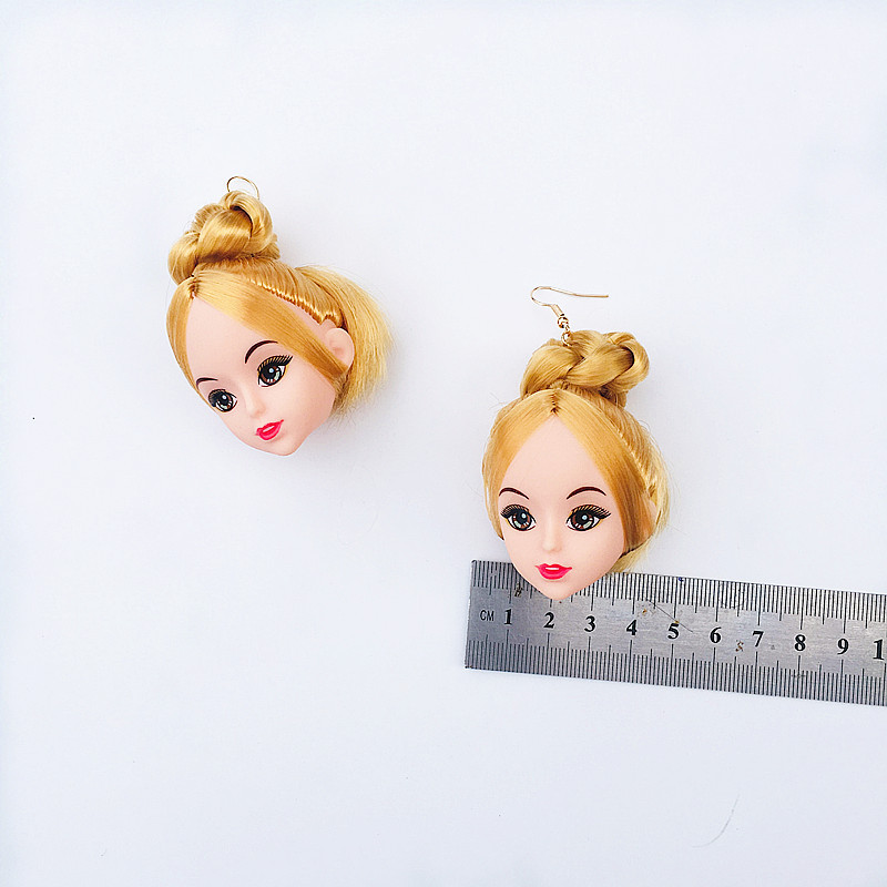 1 Pair Sweet Doll Plastic Resin Earrings display picture 2