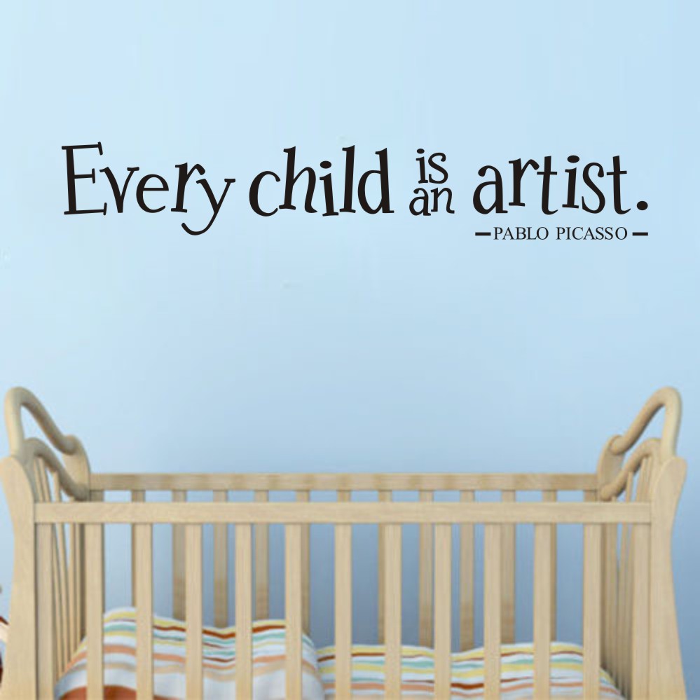 EBay cross -border new English every child is an artist children's room refined wall post 174 5