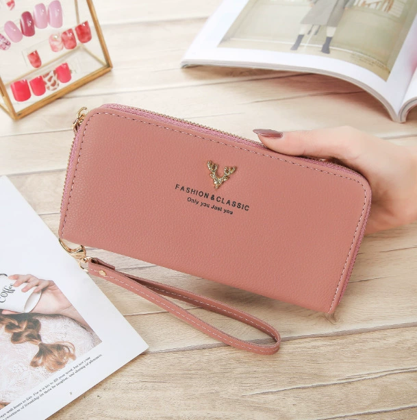 Wallet, capacious small clutch bag for leisure