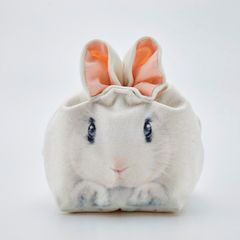 Factory Cute and Cute Rabbit Cosmetic Bag for Women Creative Drawstring Storage Bag Simulated Animal Doll Bag