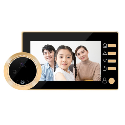 4.3 high definition intelligence Electronics cat eye Perspective visual  doorbell Built-in lithium battery videotape photograph