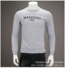 Hong Kong style Men's motion Socket Sweater Long sleeve Primer men's wear fashion printing T-shirts Sweater man