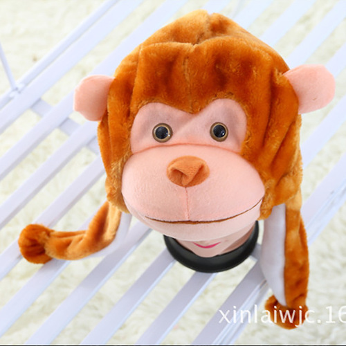 Factory direct sales plush cartoon animal hats, simulated animal hats, warm ear protection hats, children's performance props