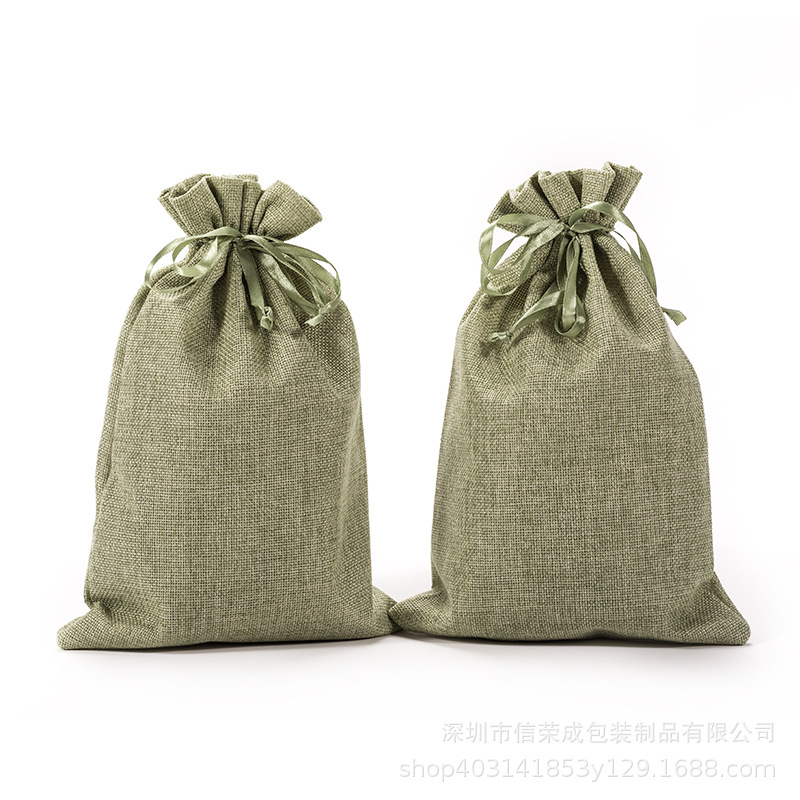 仿麻小布袋定做亚麻束口袋面包袋麻布收纳袋麻布包装袋麻布束口袋-阿里巴巴