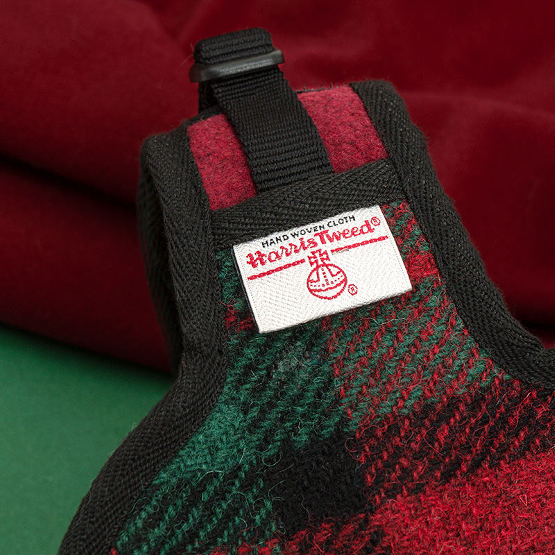 TUFFHOUND宠物胸背背心式羊毛时尚格子中大型犬狗背带宠物用品