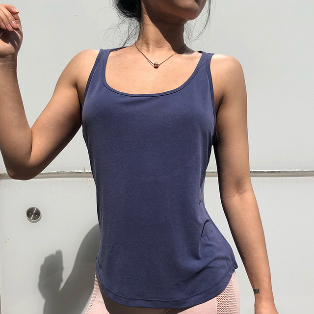 sports vest women running shirt wearing back loose fitness vest wholesale