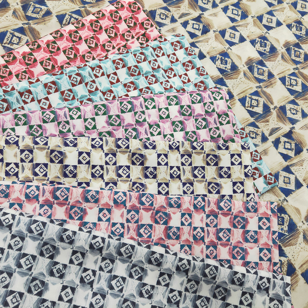 实力厂家涤纶数码印花服装男女装舒服面料超细旦来图来样免费打样|ms