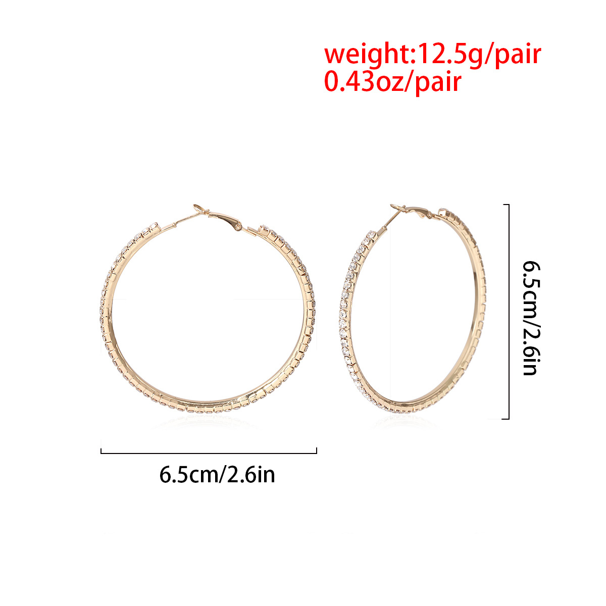 Personalized Hip-hop Exaggerated Big Ear Hoops Lady Punk Earrings Earrings display picture 21