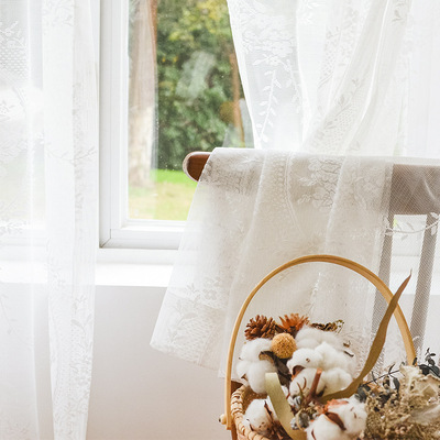 American style rural Rose is about Lace Jacobs curtain French Homestay Shalian Windows Jacquard weave Window screening