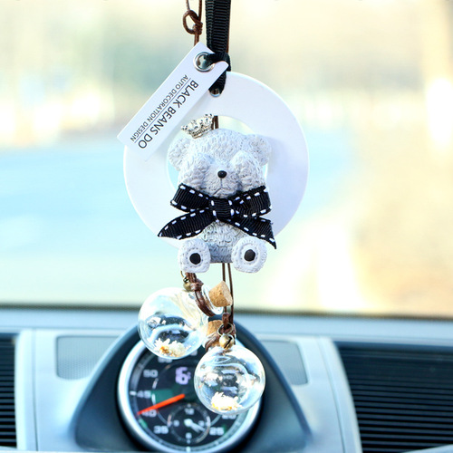 Car Cute Perfume Pendant Interior Internet Celebrity Pendant Ins Teddy Bear Rearview Mirror Aromatherapy Jewelry Women's Pendant