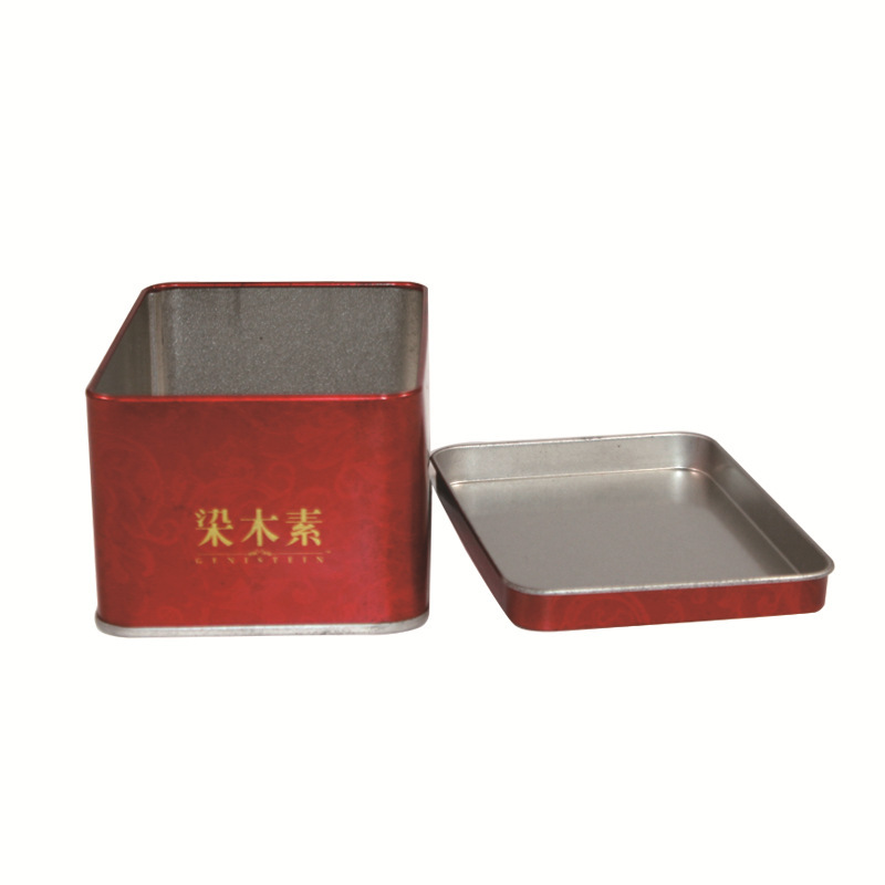 Caja de Hojalata Rectangular de Grado Alimenticio para Regalos y Té