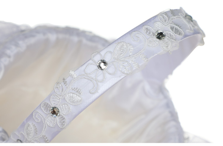 Wedding products, wedding products, wedding products, wedding products, Western-style creative wedding flower baskets, white lace trim, bridesmaid flower girls scattering flowers, small wedding supplies wholesale detail image 8