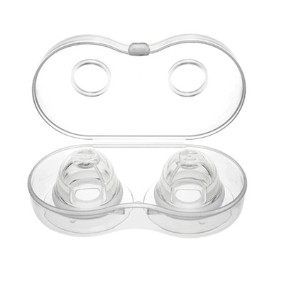 乳头凹陷矫正器 产妇全硅胶乳头内陷扁平吸引器 两个装带盒|ms