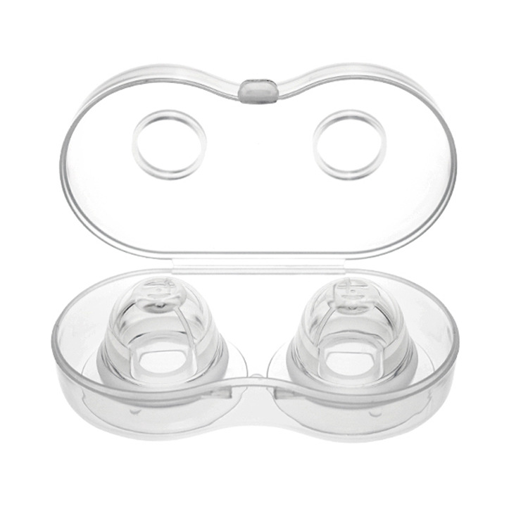 乳头凹陷矫正器 产妇全硅胶乳头内陷扁平吸引器 两个装带盒|ms
