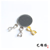 Pendant, accessory, emerald lock, amber crystal, silver 925 sample