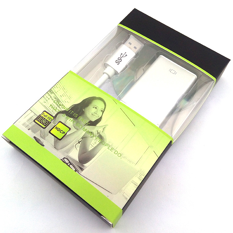 eZhou USB 3.0 to HDMI High-Definition External Graphics Card Adapter Cable for Multi-Screen Expansion and Conversion