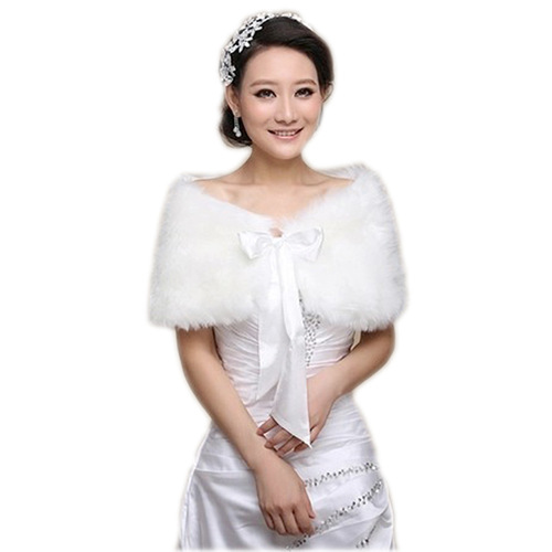 Bridal shawl married female autumn winter wool cloak bow tank top wedding dresses cloak cheongsam ribbon shawl