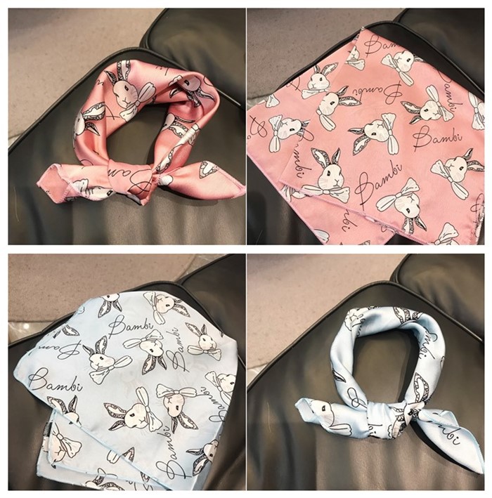 Polyester Material Women's Simple Style Color Block Polyester Silk Scarf