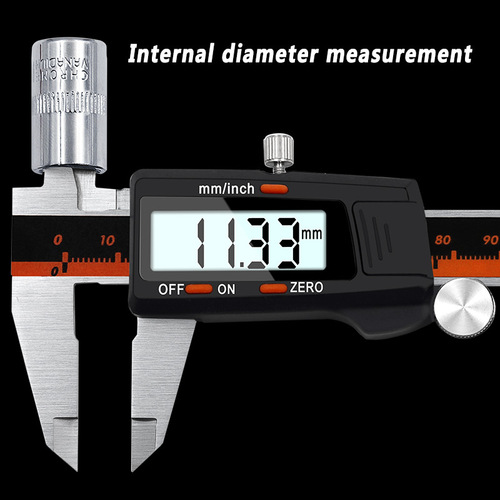 Plastic head digital caliper Digital electronic high-precision vernier caliper Stainless steel body 0-150mm