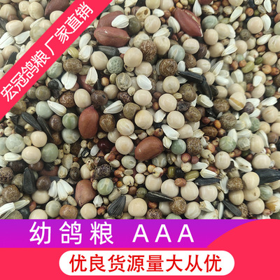 廠家批發鴿糧宏冠幼鴿糧飛信鴿賽鴿3A營養幼鴿糧鴿子糧食鳥糧