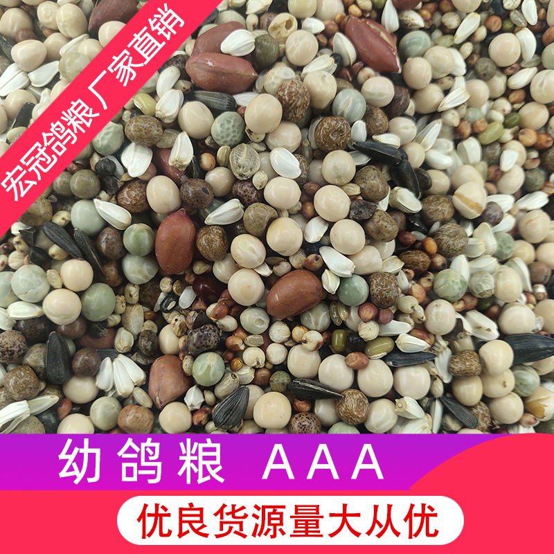 廠家批發鴿糧宏冠幼鴿糧飛信鴿賽鴿3A營養幼鴿糧鴿子糧食鳥糧