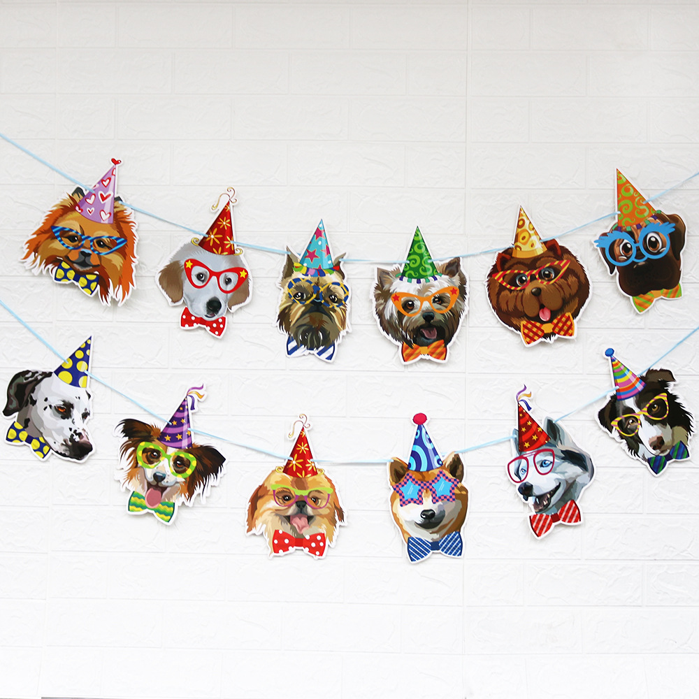 120g Weight Birthday Dog Paper Party Decorative Props 1 Piece