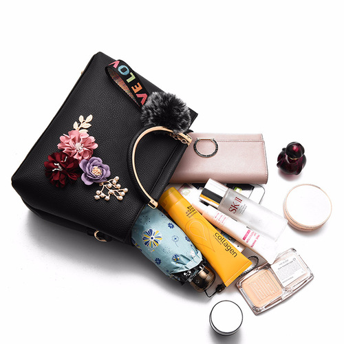 Women's bag new style  fashion ladies flower shoulder crossbody bag European and American trend handbag foreign trade agency