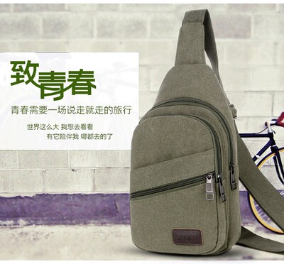 2019新款跨境時尚胸包戶外單肩斜挎包短途旅遊包chest bag