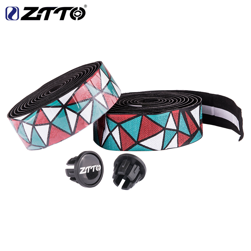 ZTTO cinturón de manillar de bicicleta de carretera EVA PU cinturón de bicicleta antideslizante transpirable transpirable cinturón de agarre de degradado de 3 colores