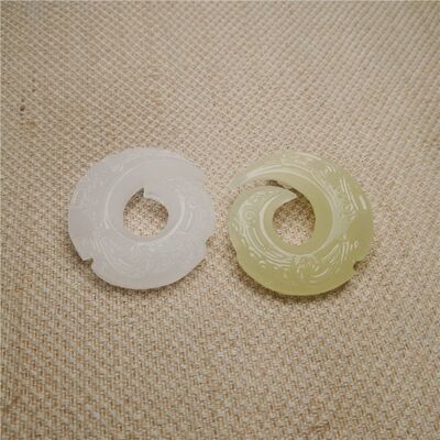 天然阿富汗玉轮回吊坠男士时来运转女款玉佩双面雕刻玉项链|ms