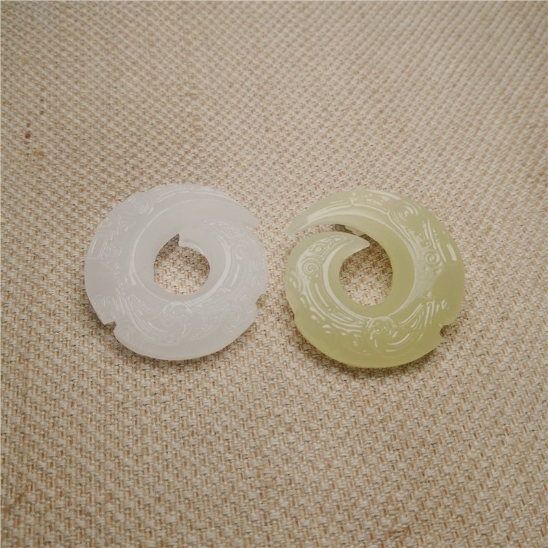 天然阿富汗玉轮回吊坠男士时来运转女款玉佩双面雕刻玉项链|ms