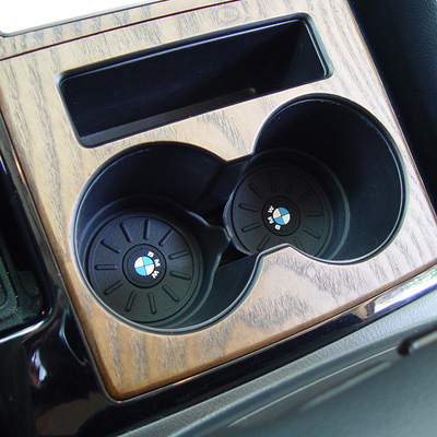 亞馬遜版權汽車用品 可拆卸車載圓形矽膠汽車杯墊 減震帶標車杯托