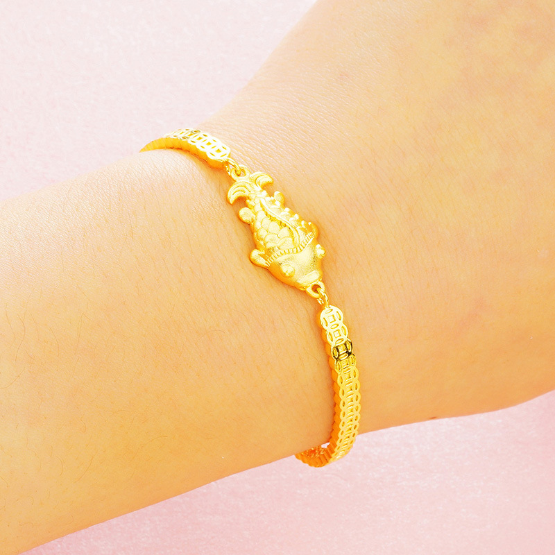 Vietnam chapado en oro 24 Goldfish lingote pulsera en línea mujer imitación joyería de oro Latón chapado 24K joyería de oro al por mayor