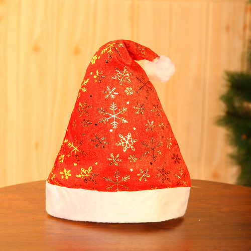 Christmas hat, Christmas decoration, festive attire, party hat, high-end non-woven hat, Santa Claus head cartoon hat