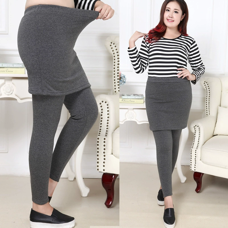 Женская Искусственная верхняя одежда больших размеров из двух частей, женская сумка, леггинсы на бедрах, талия на флисовой подкладке, 3 фута, 4 фута, плюс 200 кг, 300 кг жира