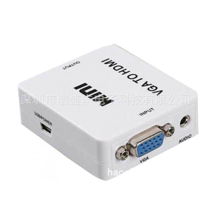 优惠供应HSF转换器 VGA TO HDMI 转换器 1080P 显示器转换器兼容