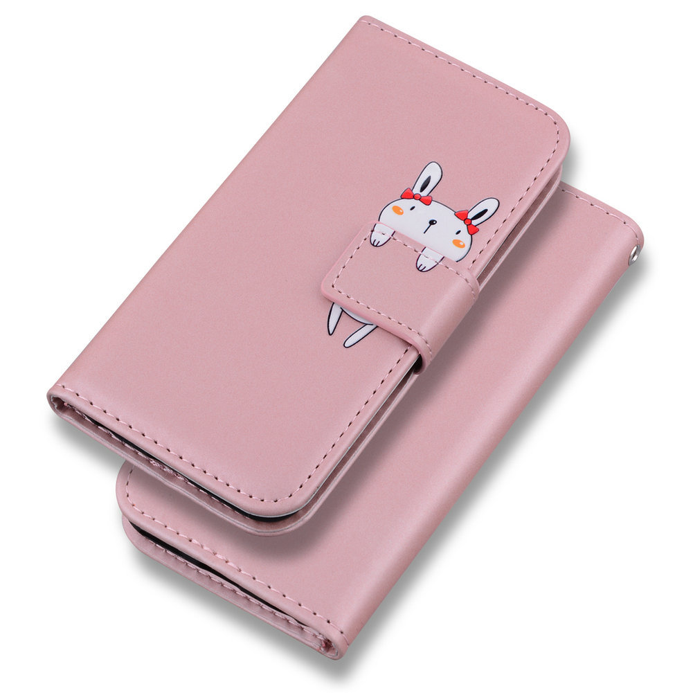 Cartoon Style Rabbit Panda Frog Tpu Pu Leather     Phone Accessories display picture 1