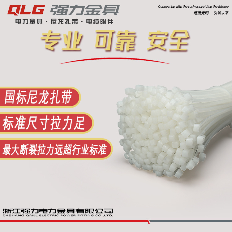 3*100mm-10*1200mm国标自锁式尼龙扎带塑料束线绑线带捆扎带