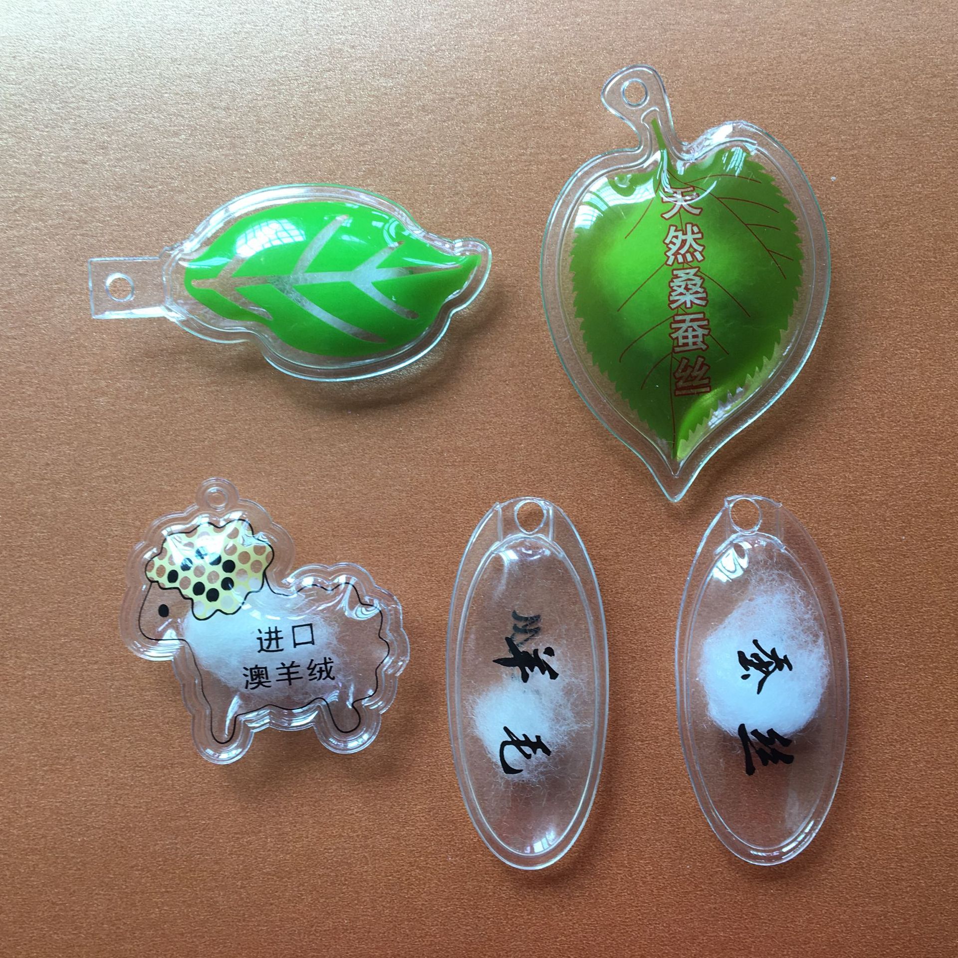 Silk transparent cashmere pendant PVC