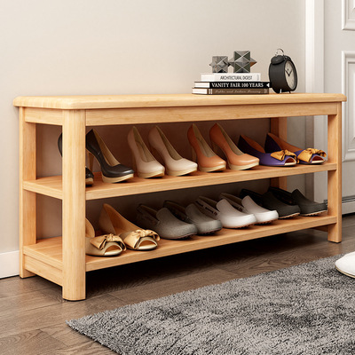 Northern Europe solid wood Shoe changing stool Shoe cabinet oak The door Bench household Bedroom bed Benches