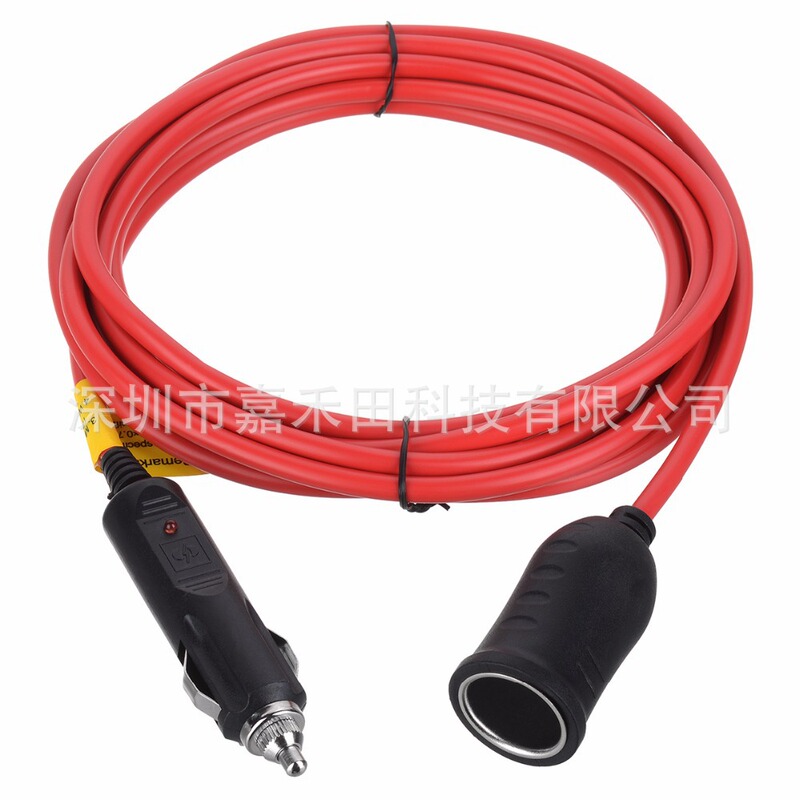 Bold Car Cigarette Lighter Extension Cable High Power Car Power Extension Cable Male and Female Plug Socket 12V24V