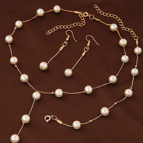 Boutique Korean fashion, sweet OL, elegant pearls, simple temperament necklaces, earrings, bracelets, suits