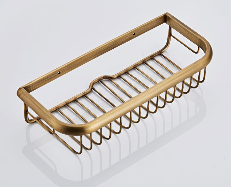 仿古古铜色30厘米置物篮网篮厂家直销批发复古全铜篮