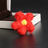 Brooch lapel pin, children's pin, flowered, cotton and linen