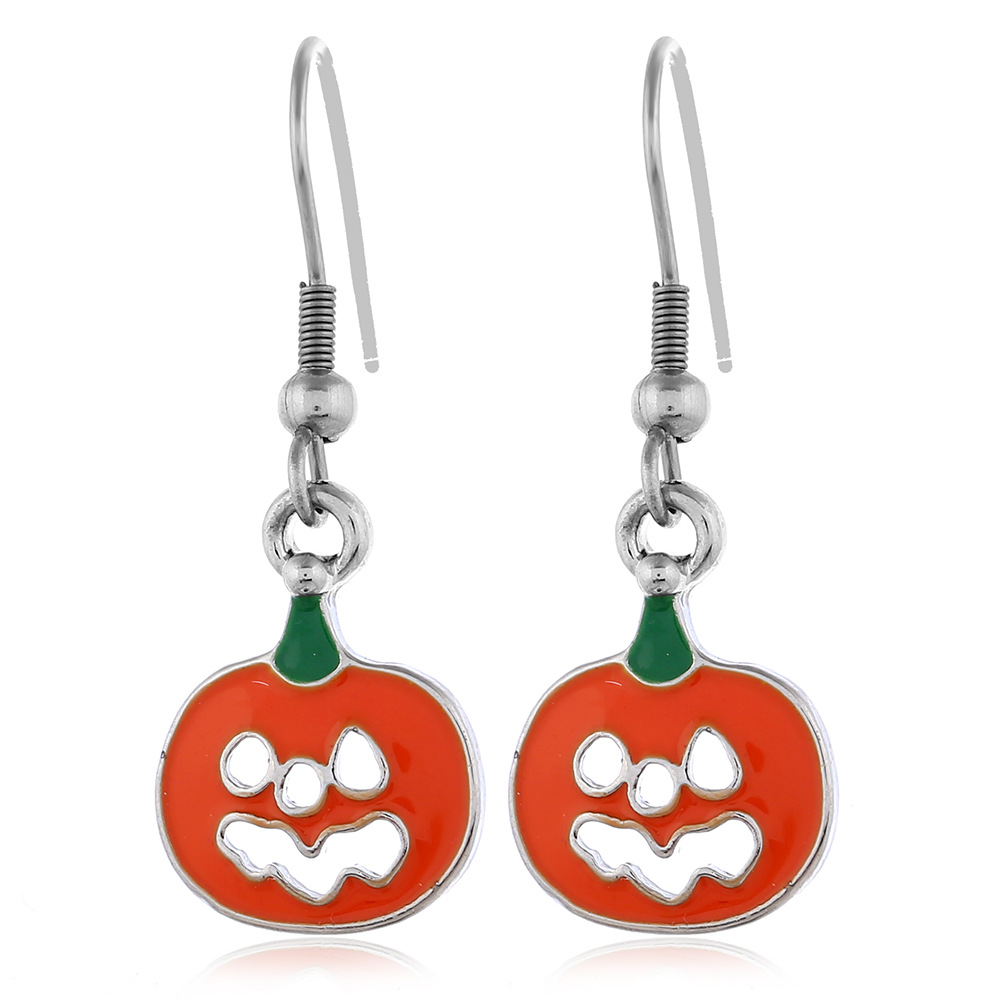 Wholesale Pendientes De Aleación De Calavera De Terror De Halloween 12 Set Nihaojewelry display picture 6