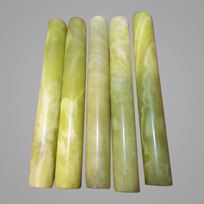 映尊玉石擀面杖卫生不沾面饺子皮滚压面棍大理石纹岫岩玉器可代发