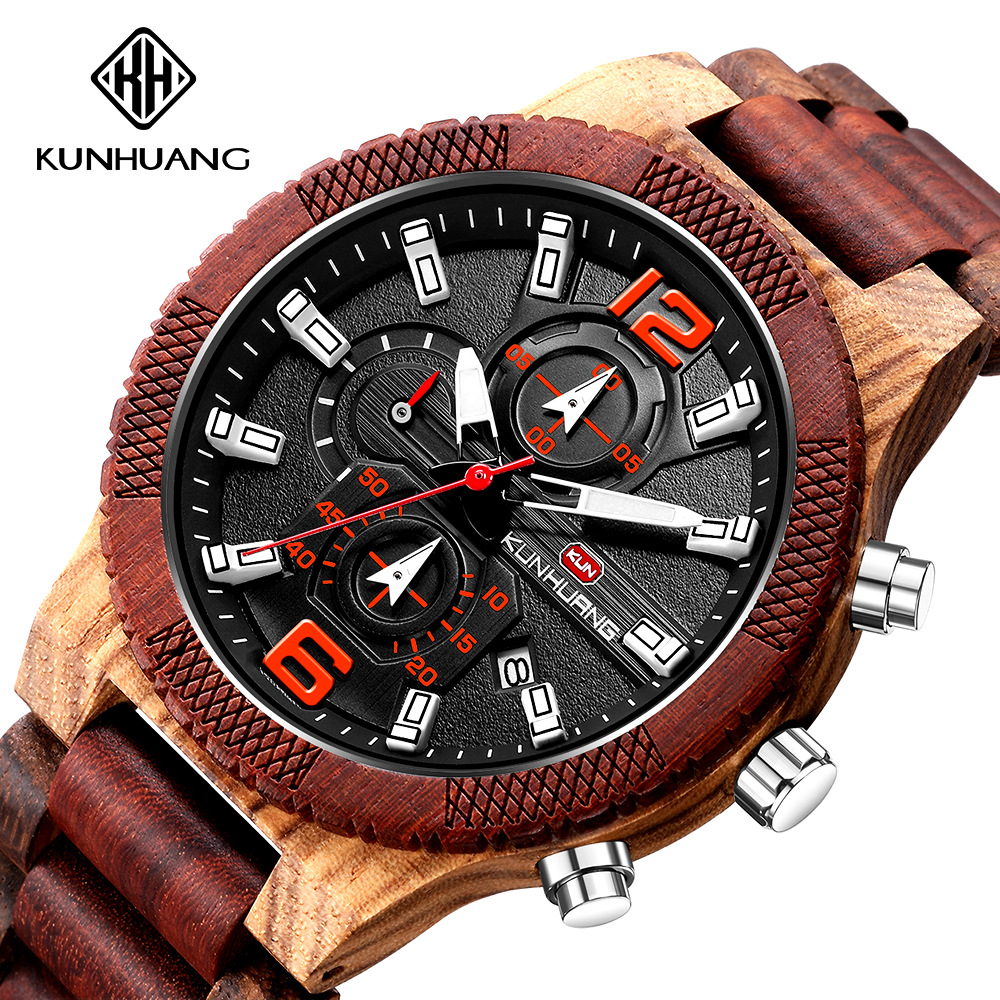 Montre en bois pour Homme - Ref 3423430 Image 9